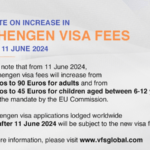 Schengen Visa Fee Increase Announced by VFS Global New Rates Effective from 11 June 2024